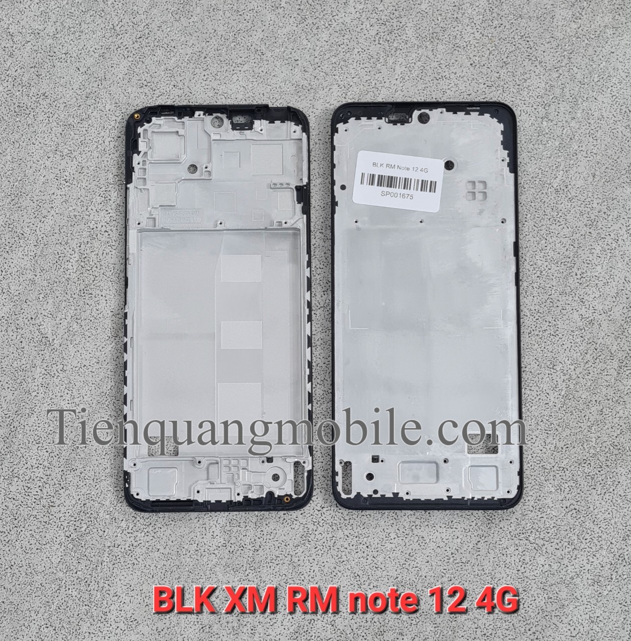 Bộ vỏ Xiaomi Redmi note 12 4G  (gồm nắp lưng, viền sườn, kính cam, nút bấm, khung xương, khe sim)