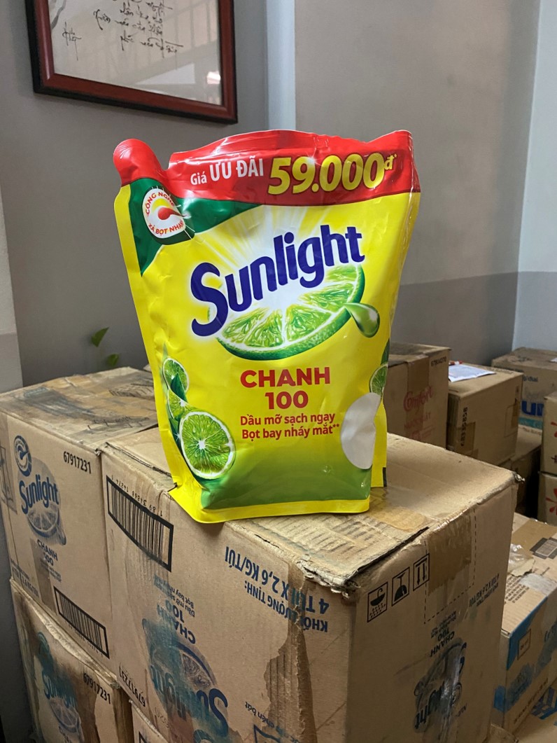 Nước Rửa Chén Sunlight Chanh Túi 2.6kg