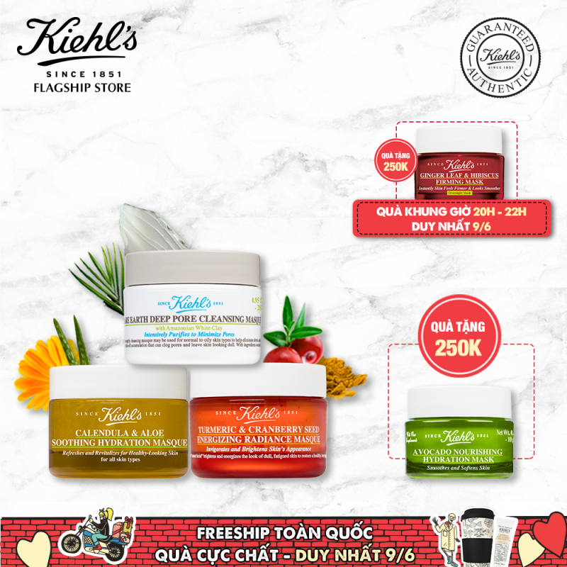 Trọn bộ mặt nạ dưỡng da toàn diện Kiehls