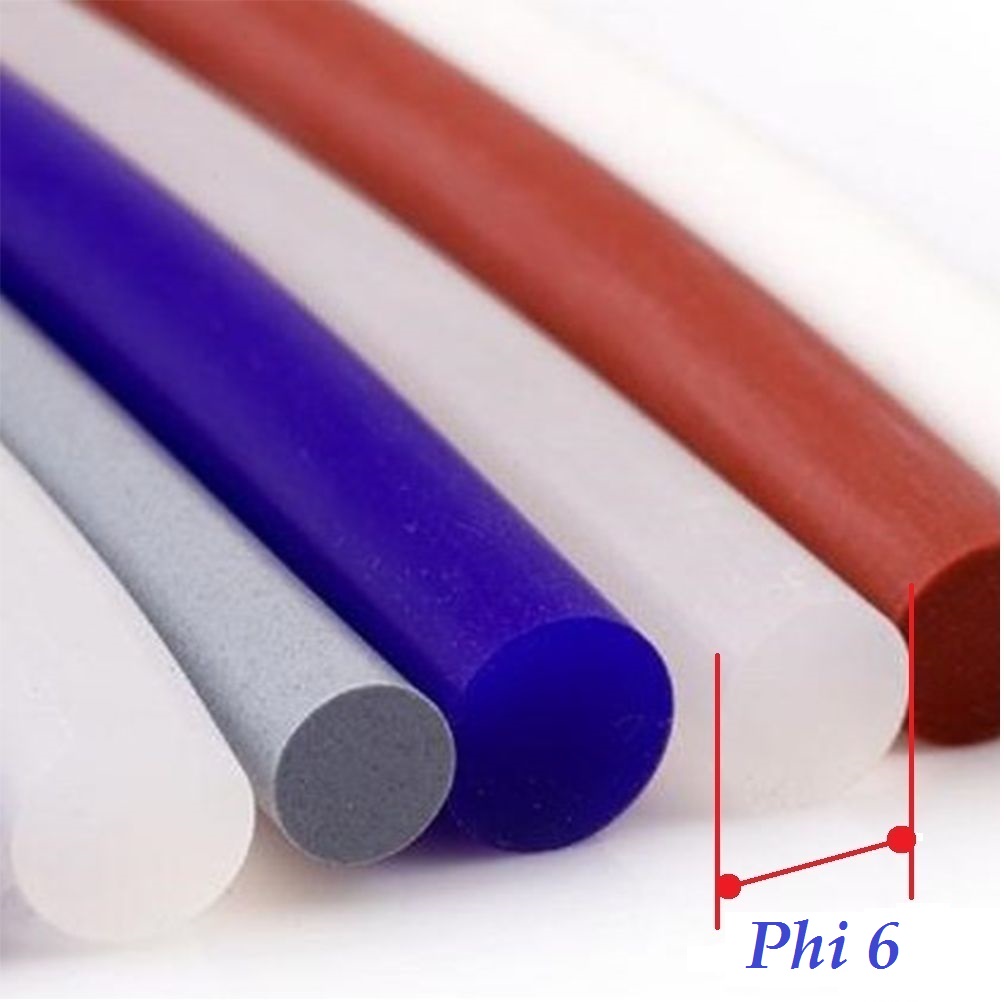 Gioăng/Ron/Dây silicone phi 6 chịu nhiệt, dầu, hóa chất