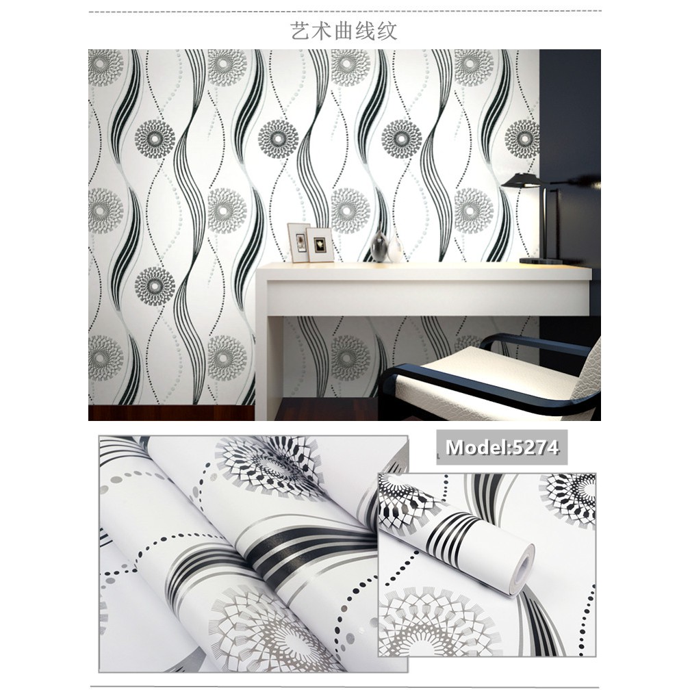Giấy dán tường ô vuông xanh 0.45*10m