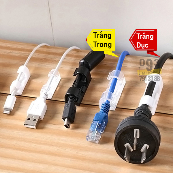 Combo 10 Kẹp Dây Điện Kẹp Đi Đường Điện