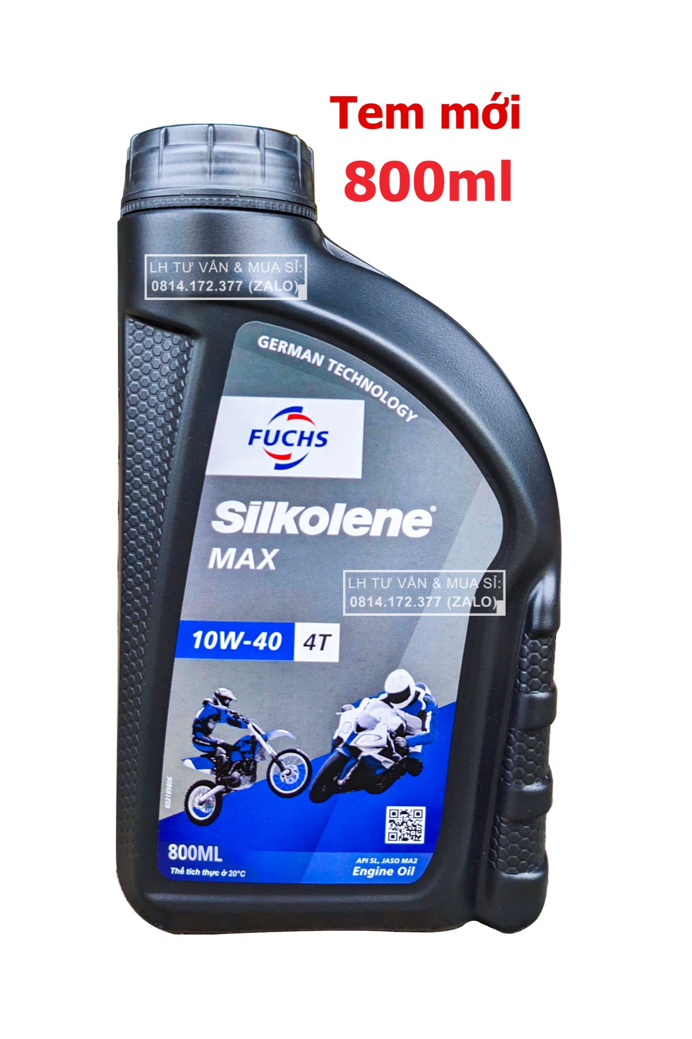 Dầu nhớt xe số Fuchs Silkolene Max 10w40 800ml ( 0.8L ) - Thế hệ mới