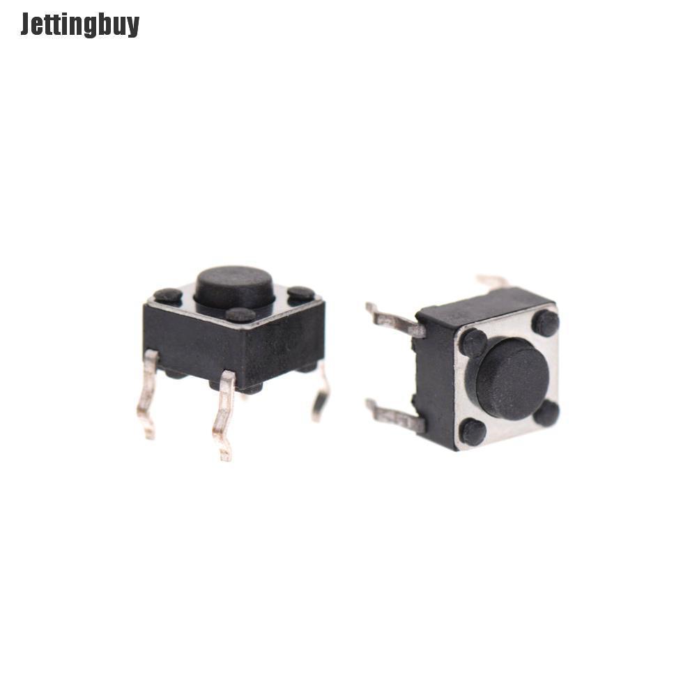 Jettingbuy 100Pcs 6x6x4.5mm Panel PCB Momentary Tactile Tact Push Button Switch