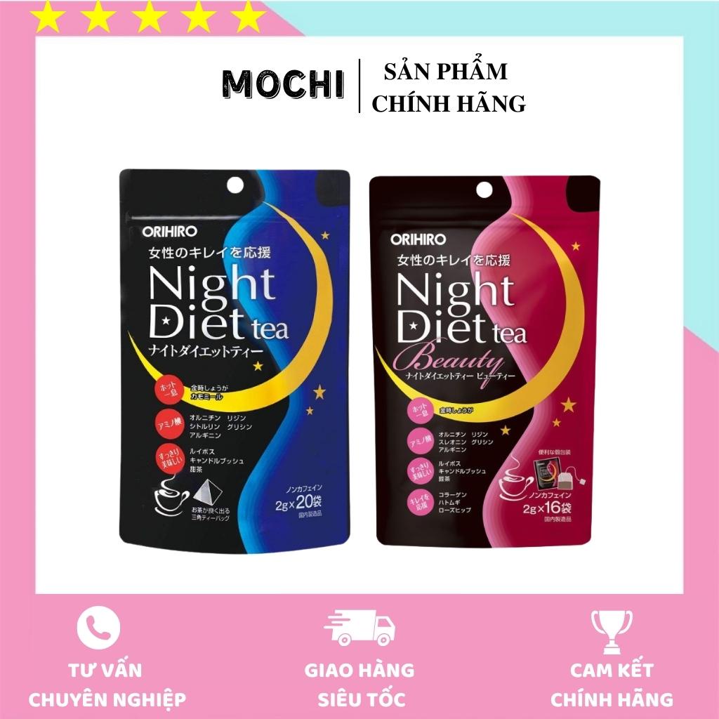 Trà Giảm Cân Night Diet Tea Orihiro - Nhật Bản (20 Gói/ 24 Gói/ Hồng Collagen)