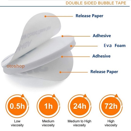 Set of 10 3m 9448A Double-Sided Adhesive Stickers