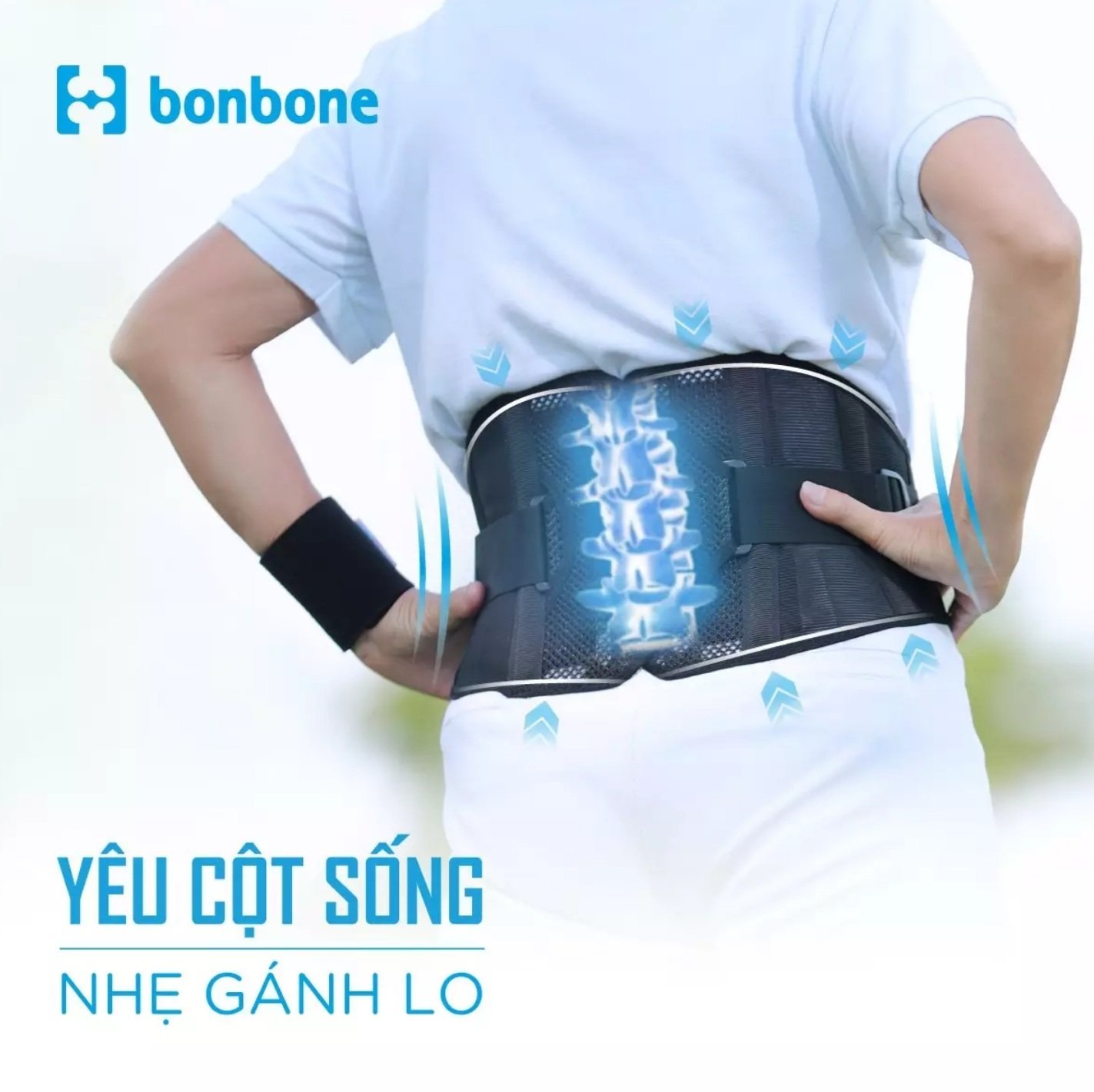 Đai hỗ trợ cột sống Pro Hard Slim BONBONE - (Đen) các size