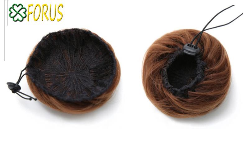 Tóc búi tròn củ tỏi Z45, màu [nâu vàng 2/30] tóc giả nữ