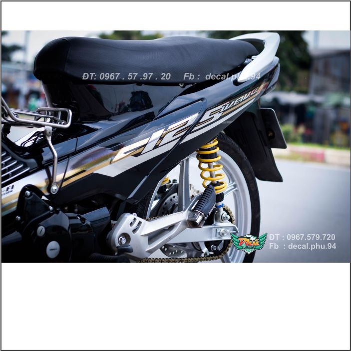 Tem rời Wave 125 i Bạc đen Crom (H)
