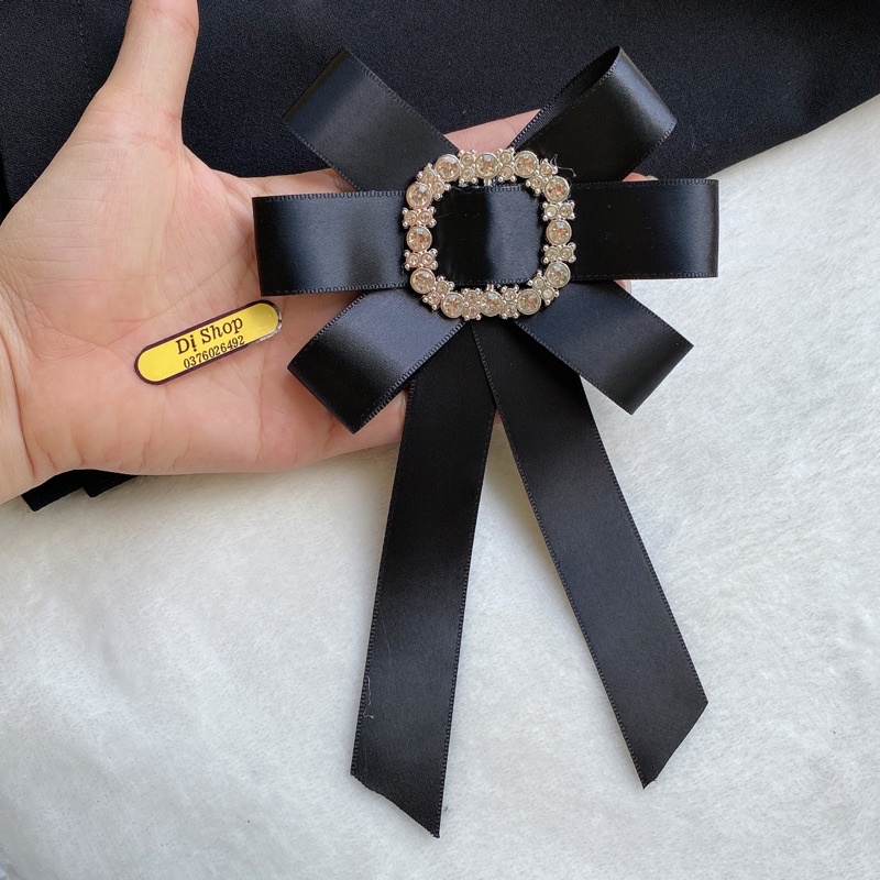 NƠ LỤA DÀI TẦM 15cm ( nơ cài áo)