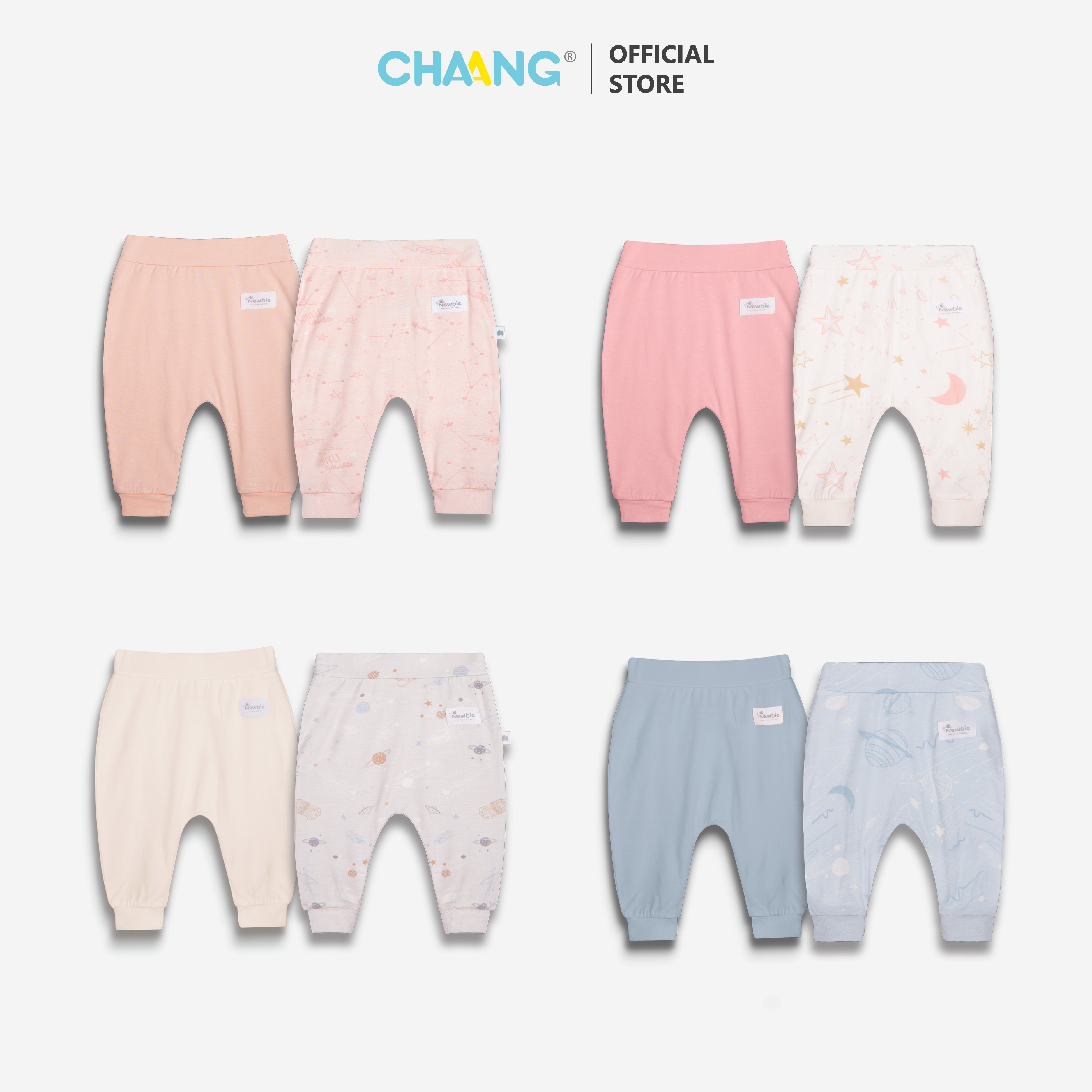 [CHAANG] Set 2 chiếc quần dài cho bé sơ sinh Cosmos Chaang