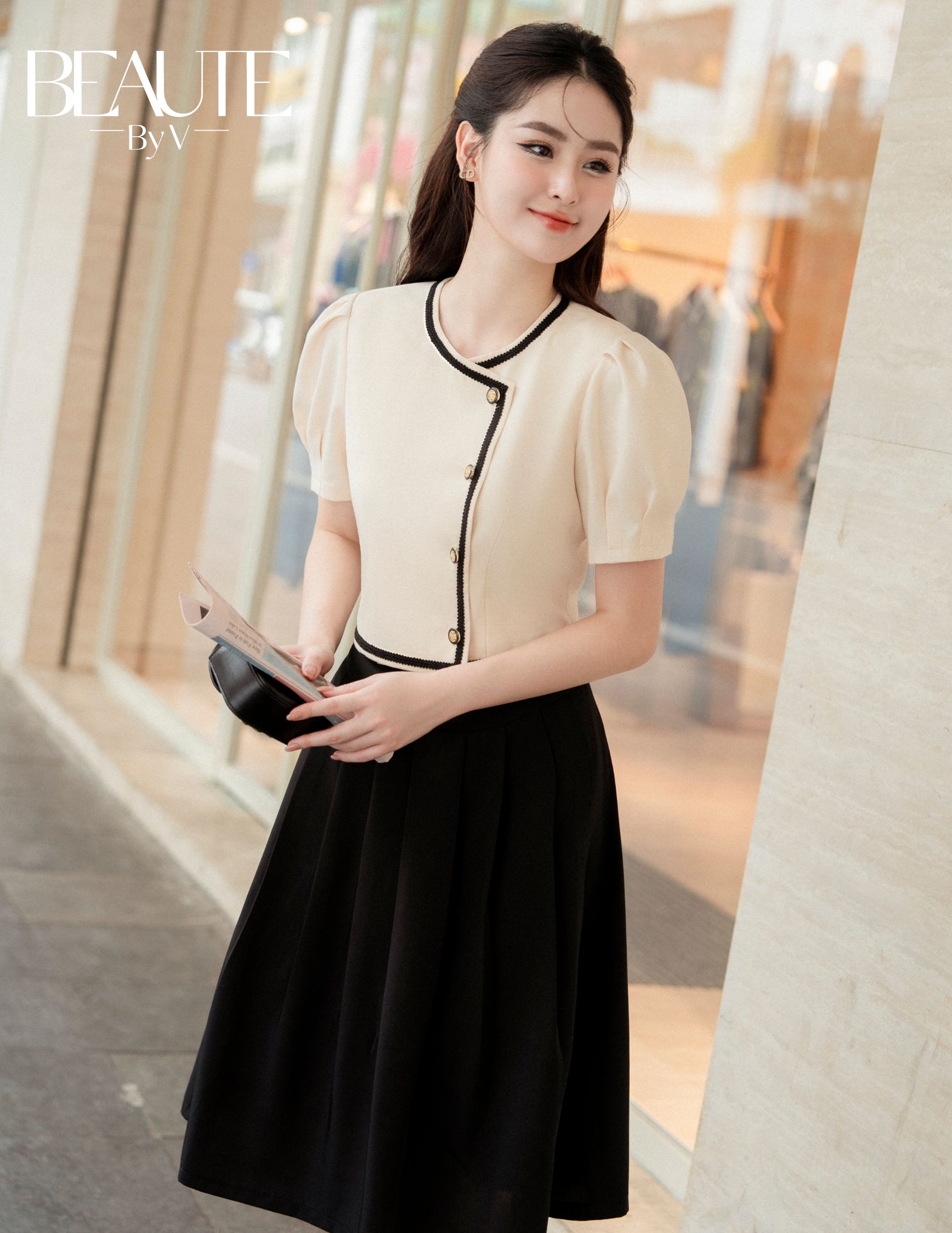 BEAUTEBYV - Chân váy xếp ly Sanley