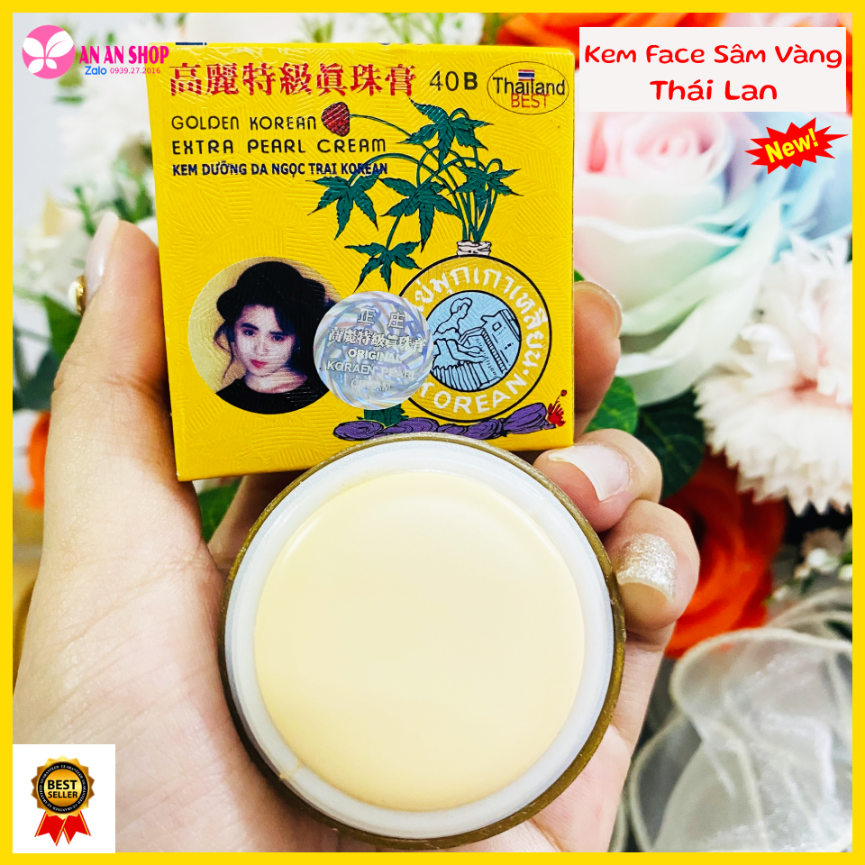 Kem Sâm vàng Thái - Kem dưỡng trắng da Ngọc trai Korean 5gr - Thái Lan - Hàng chính hãng