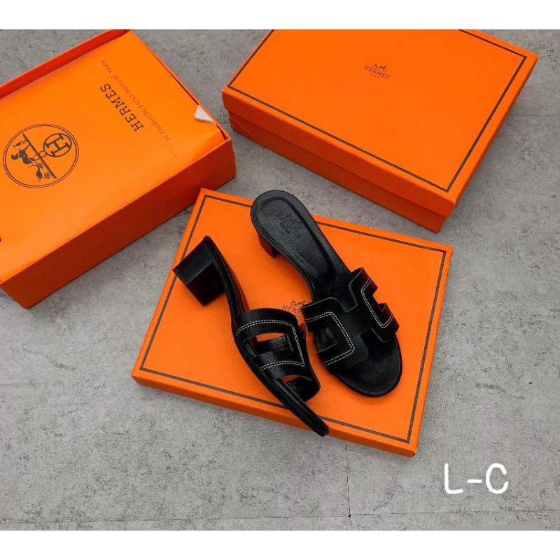 Guốc 5p Hm Viền Chỉ Da Mềm Êm Fullbox Bill Túi Cao Cấp