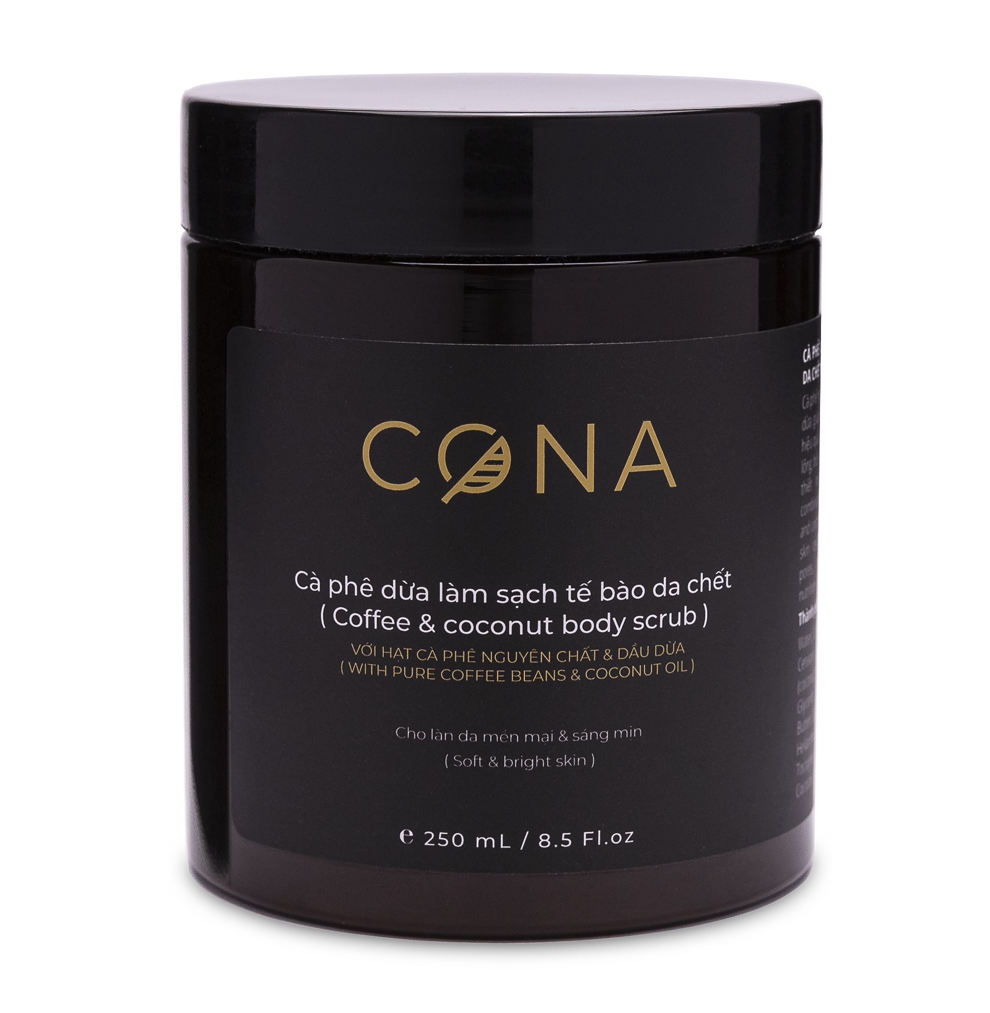 [HCM]Cà phê dừa làm sạch da chết cơ thể CONA 250ml từ cà phê Tây Nguyên & Dầu dừa Bến Tre giúp làm sạch da chết cơ thể và cấp ẩm cho da giúp da sáng mịn đều màu