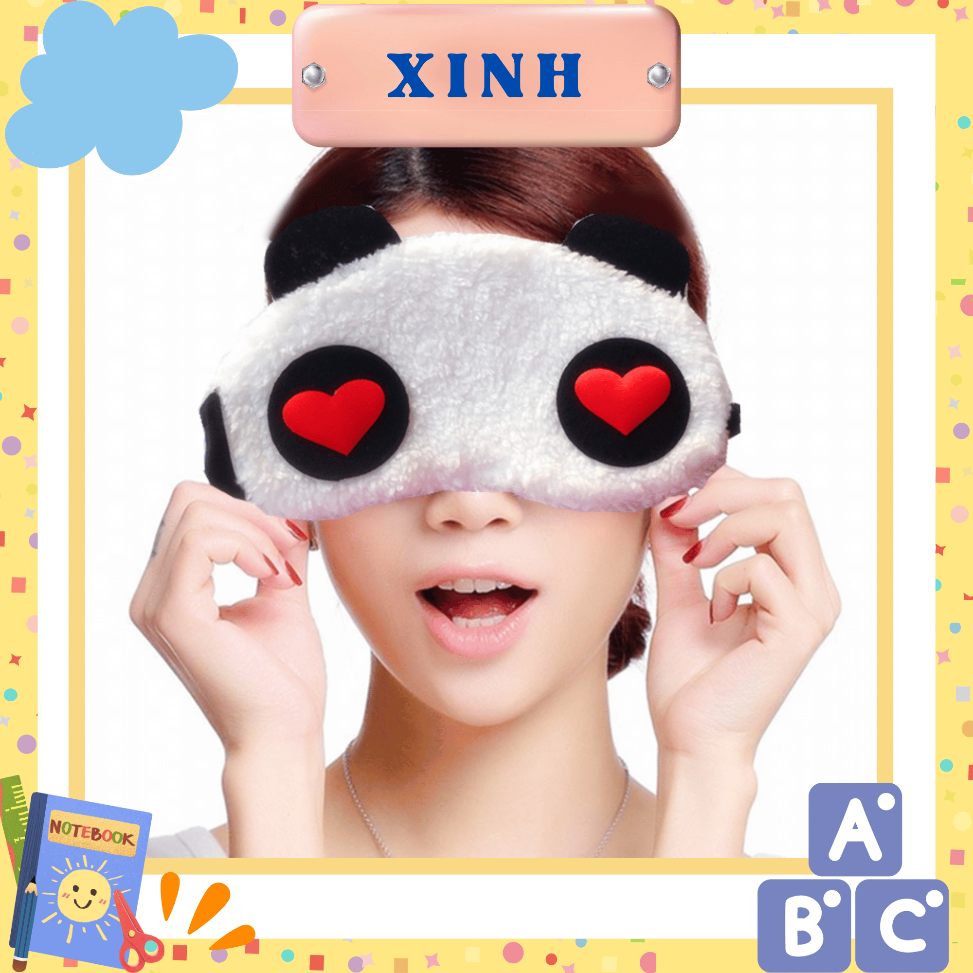 Đồ bịt mắt ngủ hình gấu panda - Miếng che mắt ngủ cute