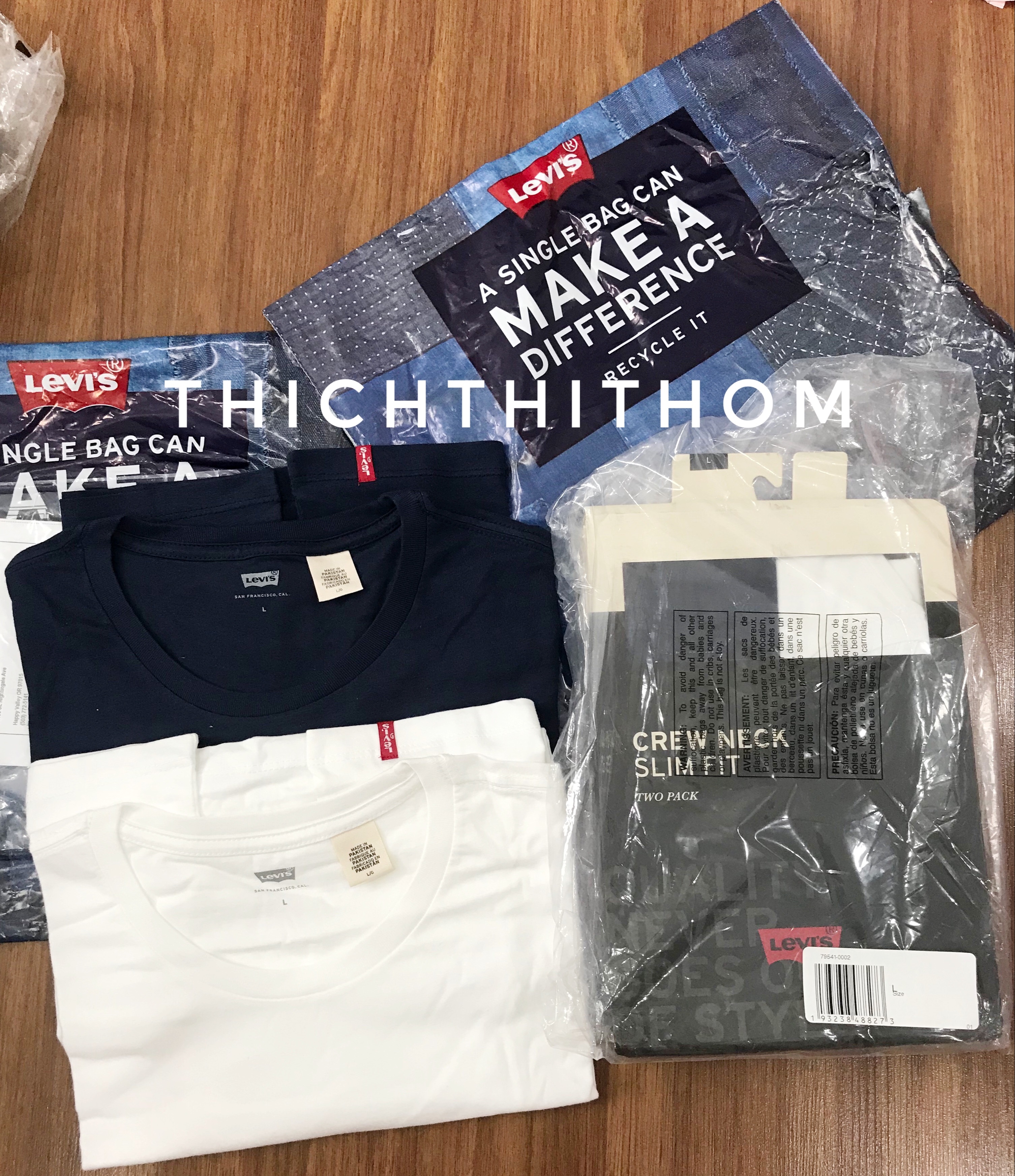 [CÓ BILL MUA TẠI LEVI'S MỸ] Set 2 Áo Thun Levi's Nam Chính Hãng