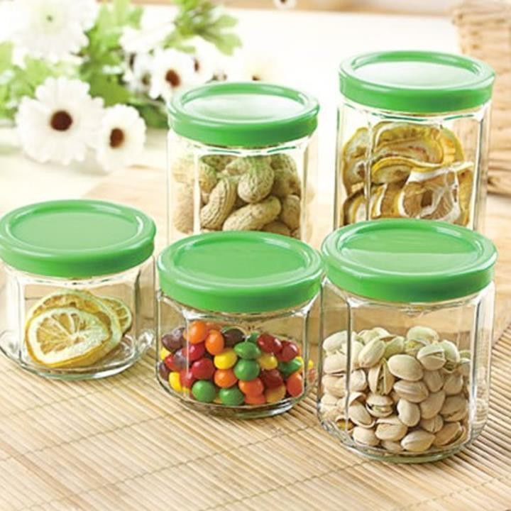 BỘ 5 LỌ THUỶ TINH ĐỰNG GIA VỊ