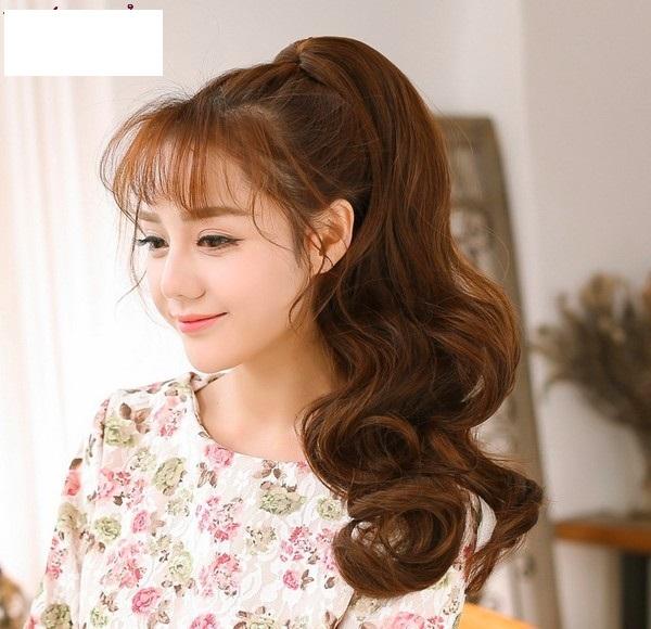 TÓC NGOẠM XOĂN 55 CM MÀU NÂU VÀNG