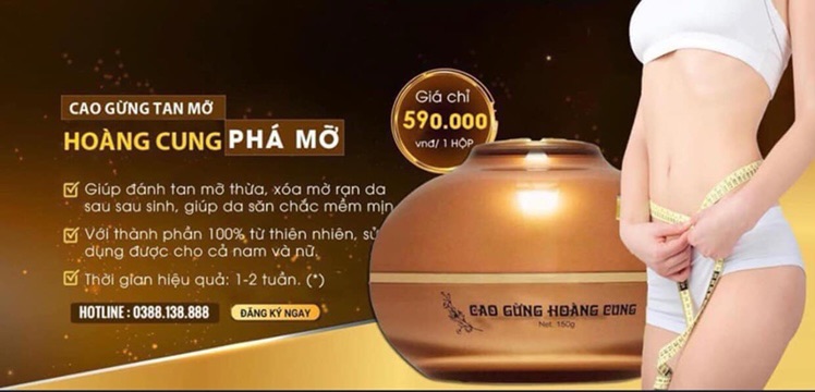 Cao gừng tan mỡ Hoàng Cung
