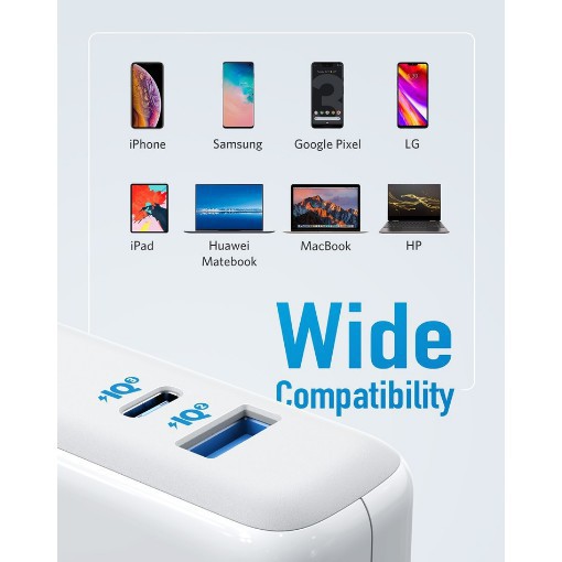 [ BH 18 tháng ] Củ Sạc ANKER A2322 60W 2 cổng USB + PD3.0 GaN