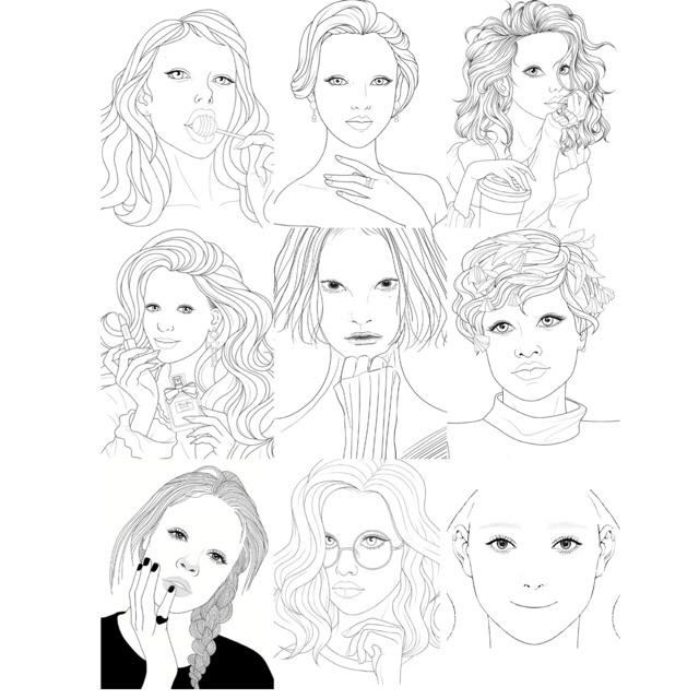 Giấy face chart tập makeup chuyên nghiệp