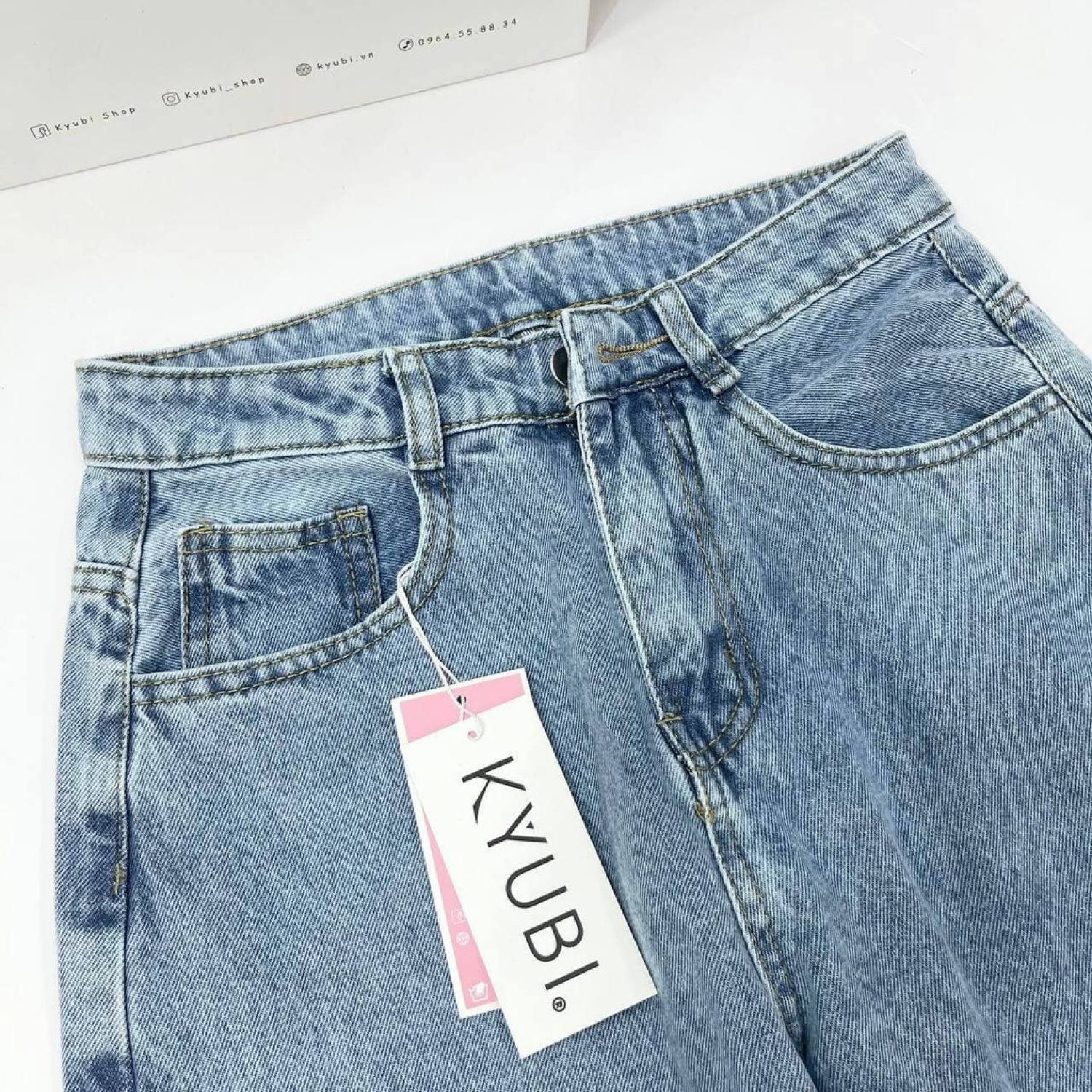 Quần jean baggy nữ ulzzangi Basic Simple