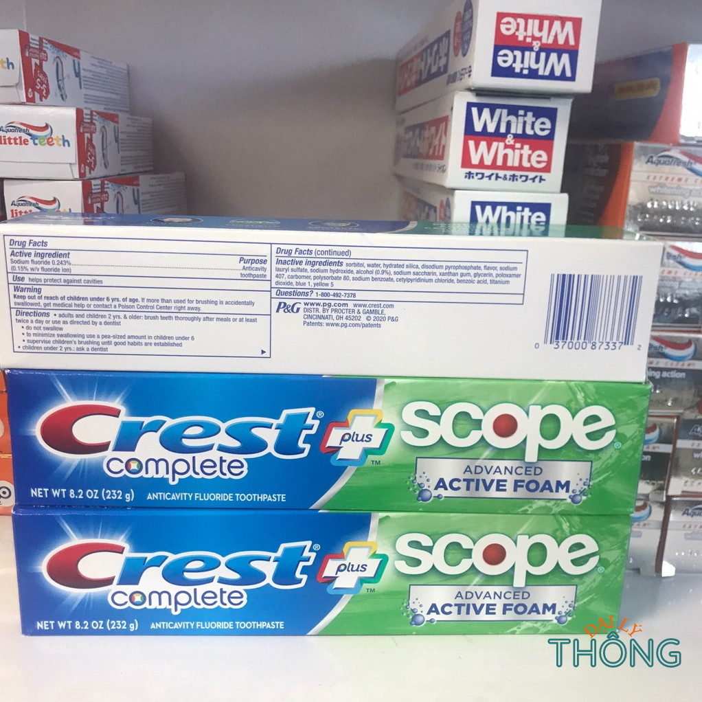Toothpaste white teeth crest complete plus scope 3D White ultra brilliance
