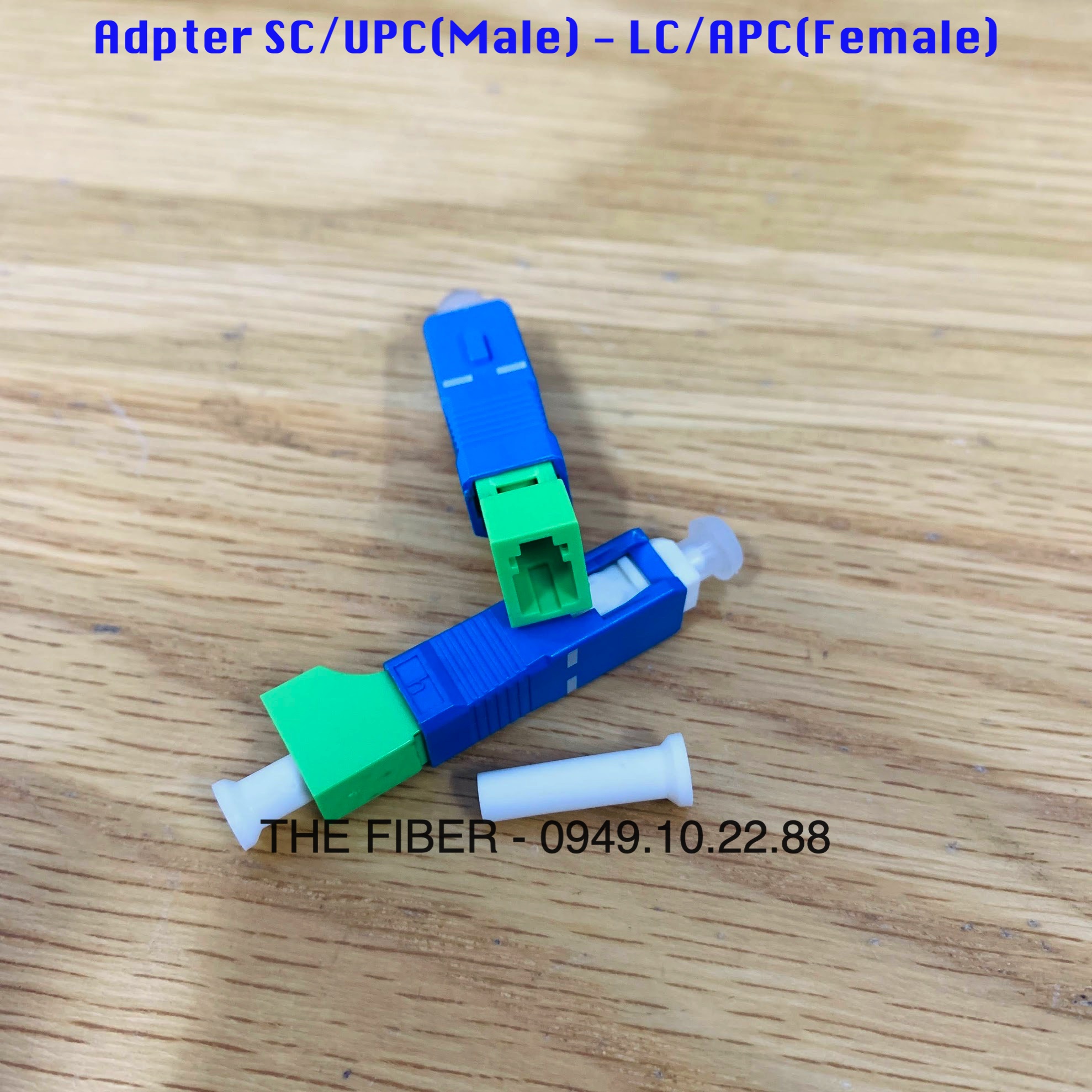 Đầu chuyển đổi đầu nối SC/UPC(Male)-LC/APC(Female) Singlemode, Simplex