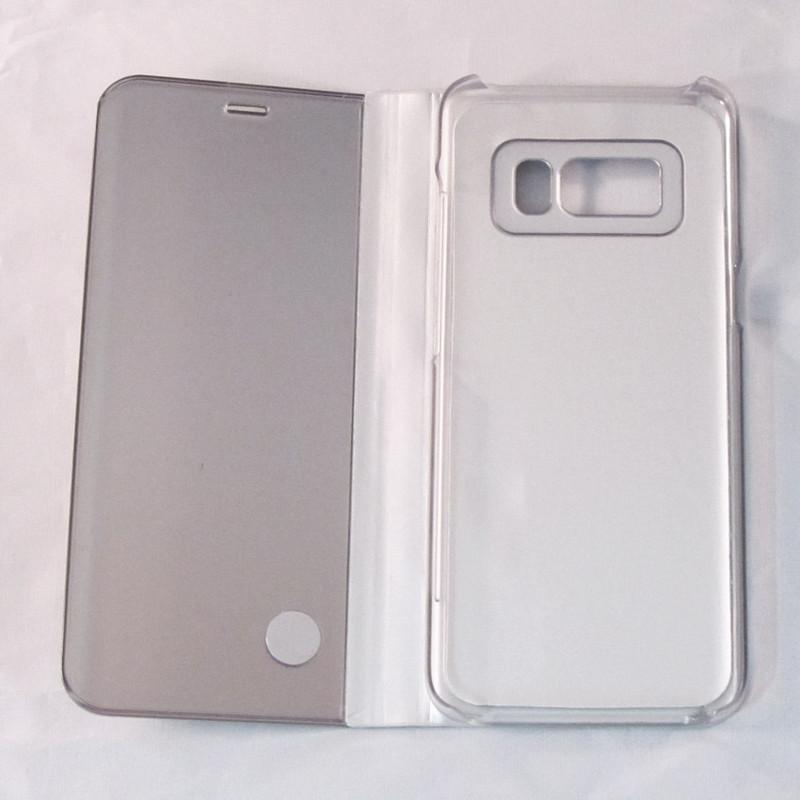 Bao da clear view galaxy S8 Nobox màu bạc