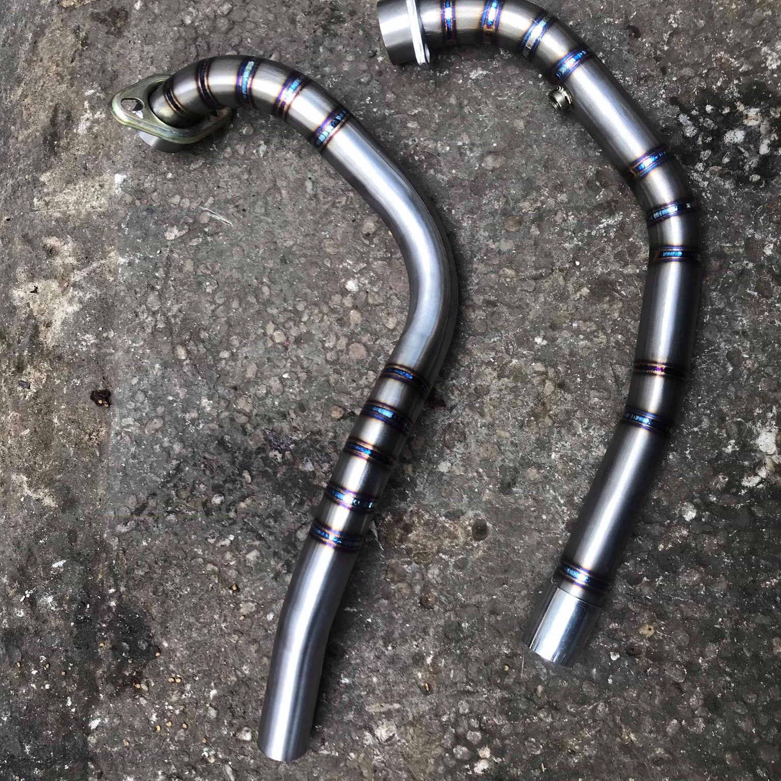 Cổ titan mờ cho Winer , sonic, vario , exciter , satria gắn bô zin " bao sét "