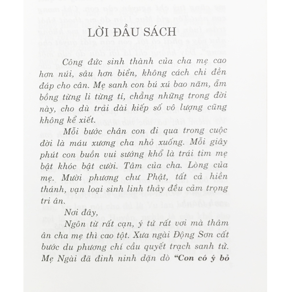 Sách - Công Đức Sanh Thành