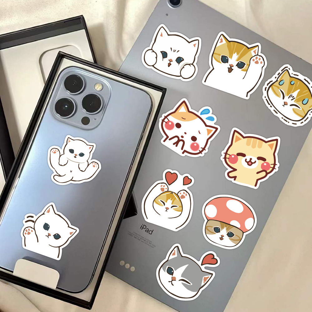 Sticker hình dán mèo con dễ thương mới nhất 2023
