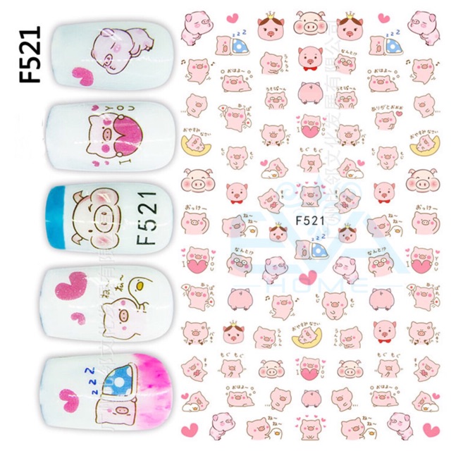 [HCM]Sticker Dán Móng Tay Hoạ Tiết Tết Đón Xuân Kỷ Hợi