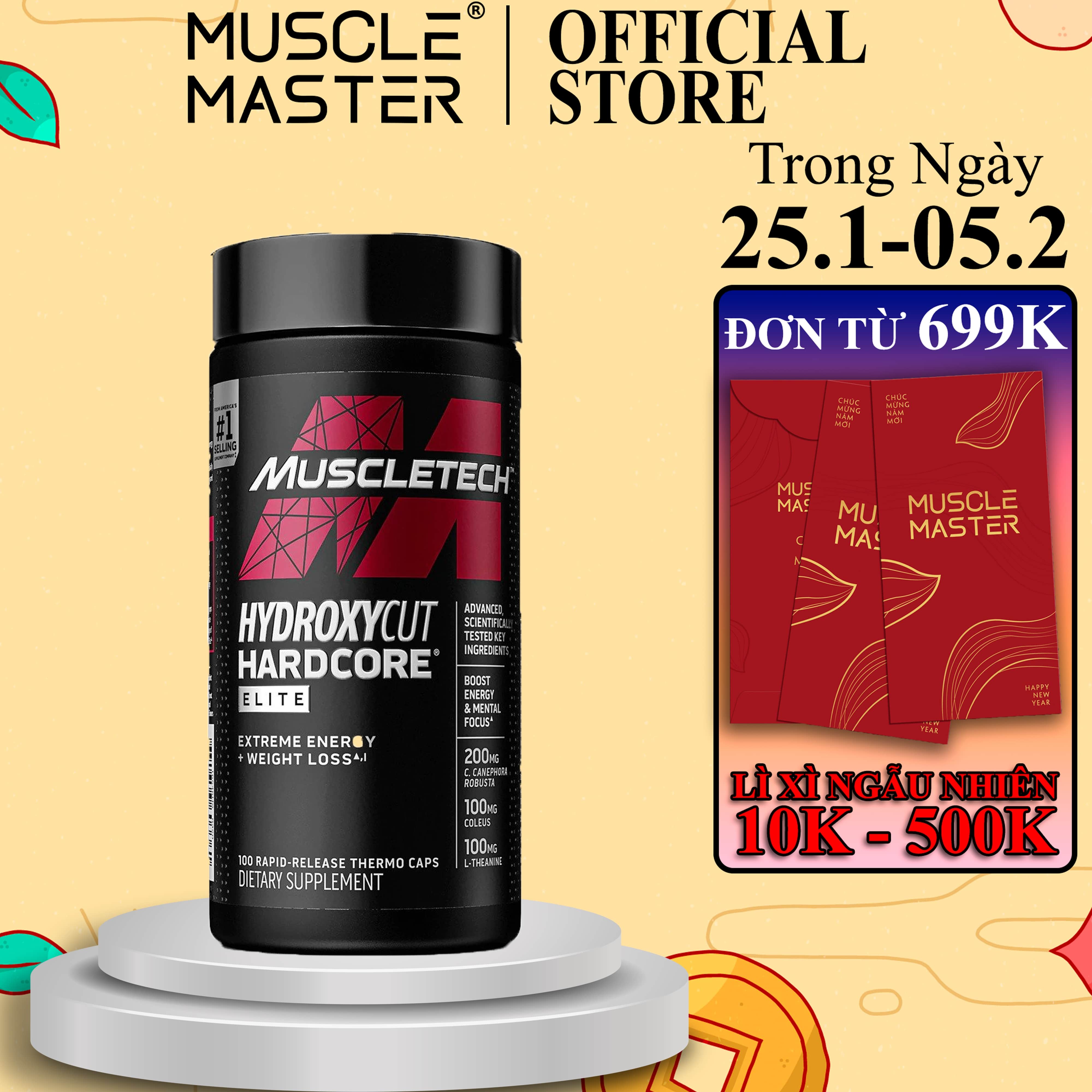 [HCM]Viên Giảm Mỡ Hydroxycut Hardcore Next Gen 100 Viên