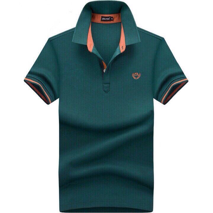 [HCM][HOT NHẤT] Áo Thun Nam Có Cổ Phối Chữ Thêu