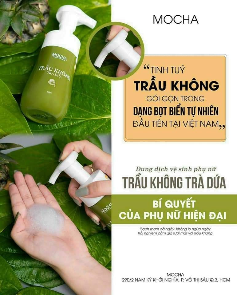 DUNG DỊCH VỆ SINH TRẦU KHÔNG TRÀ DỨA MOCHA