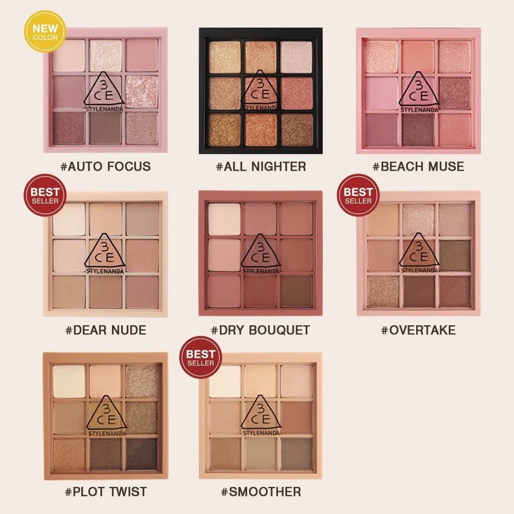 Bảng Phấn Mắt 9 Màu 3CE Multi Eye Color Palette