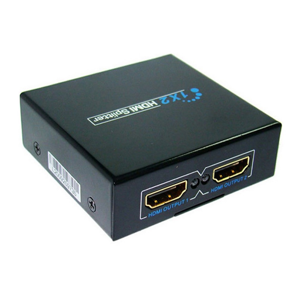 Bộ chia hdmi 1 ra 2 – hdmi splitter 1x2 - chia cổng ra 2 màn hình tv, máy chiếu
