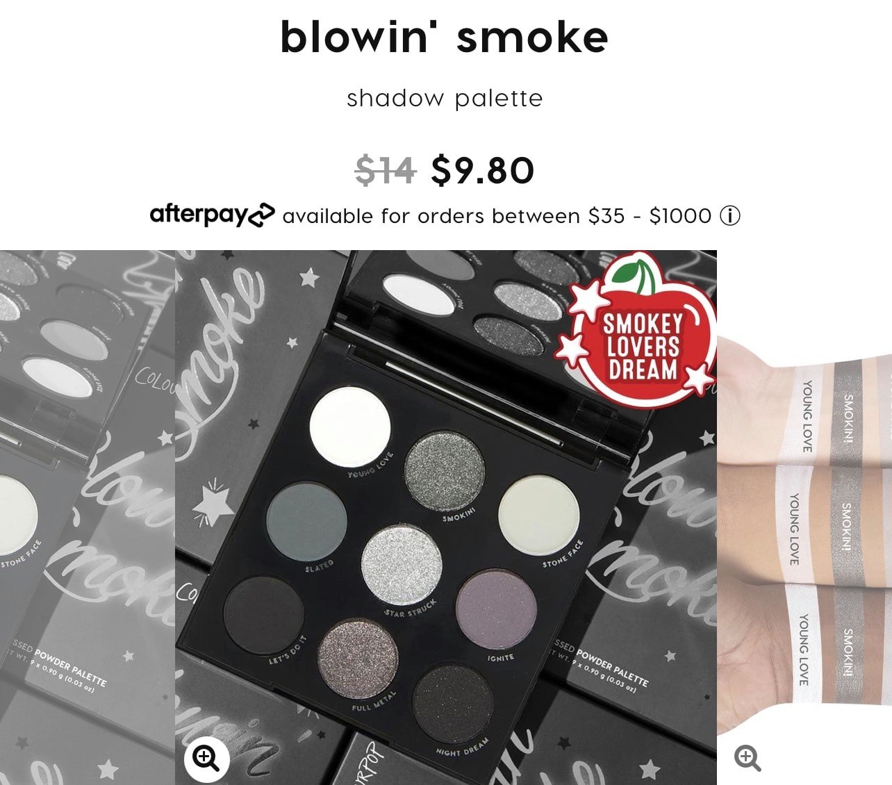 BẢNG PHẤN MẮT COLOURPOP BLOWIN SMOKE SHADOW PALETTE
