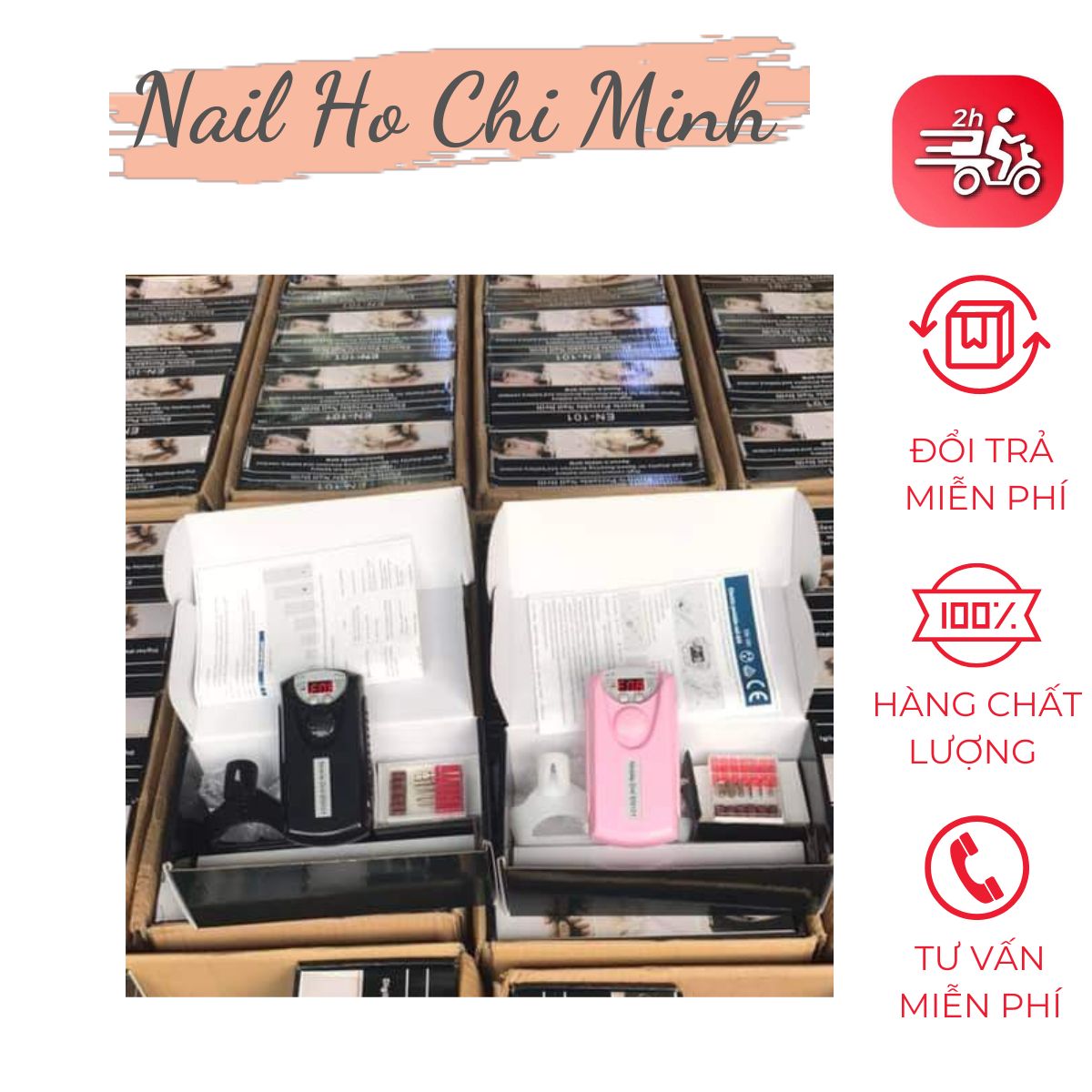 [GIÁ TỐT] Máy mài móng tích điện En101 chính hãng (full phụ kiện kèm theo)