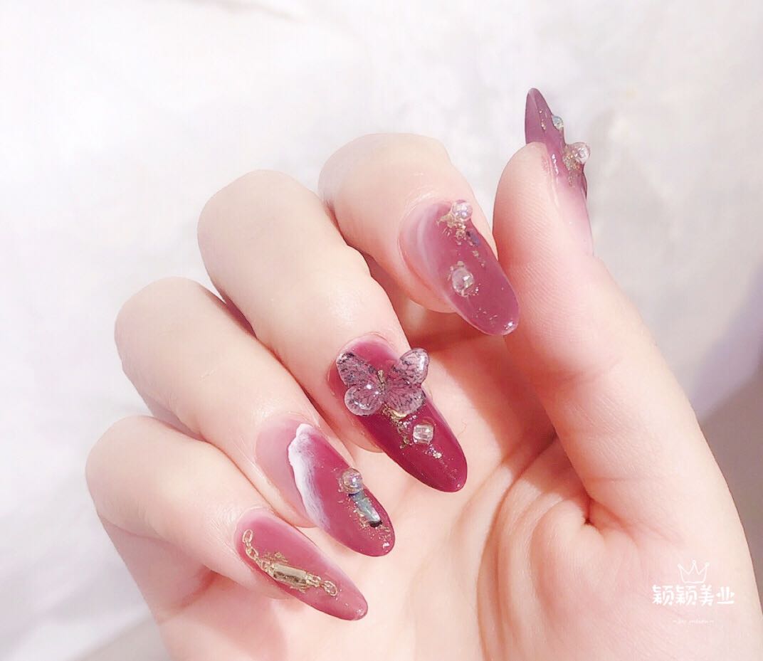 [HCM]Cặp bướm pha lê đính móng