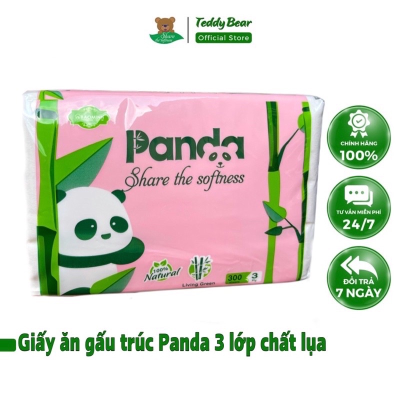 Giấy ăn Gấu Trúc Panda 3 lớp Thùng 30 Gói chất lụa mịn