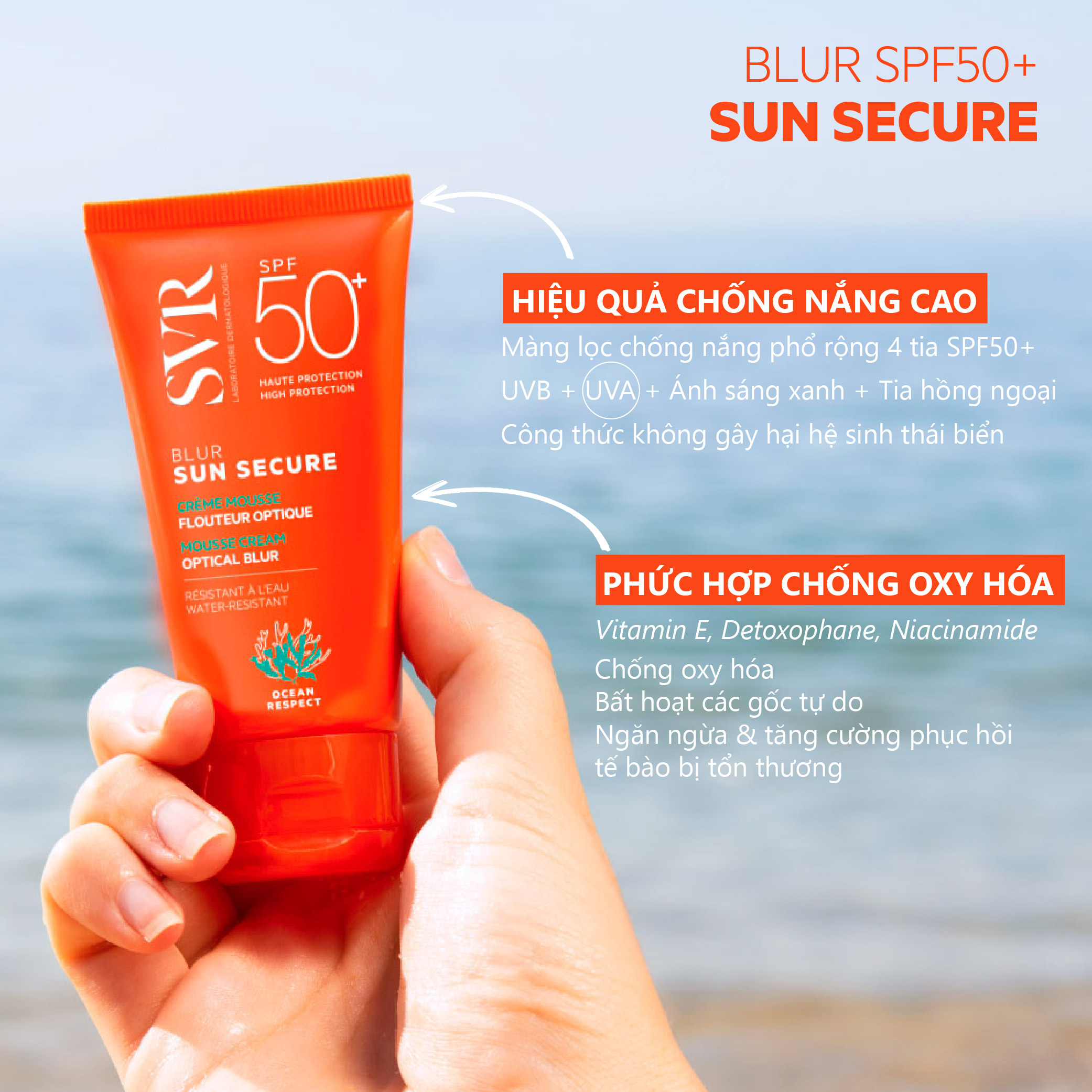 Kem chống nắng SVR SUN SECURE Blur SPF50+ 50ml
