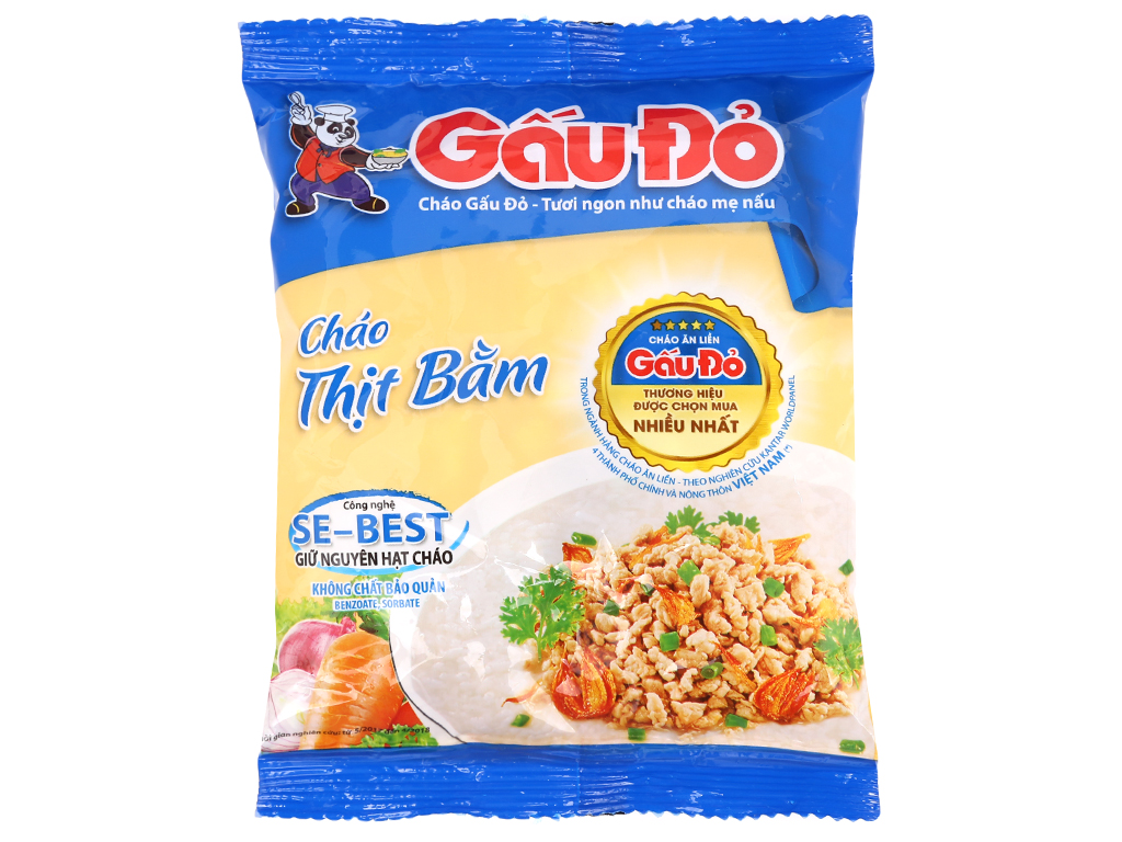 Combo 10 Gói Cháo Gấu Đỏ Thịt Bằm 50gr