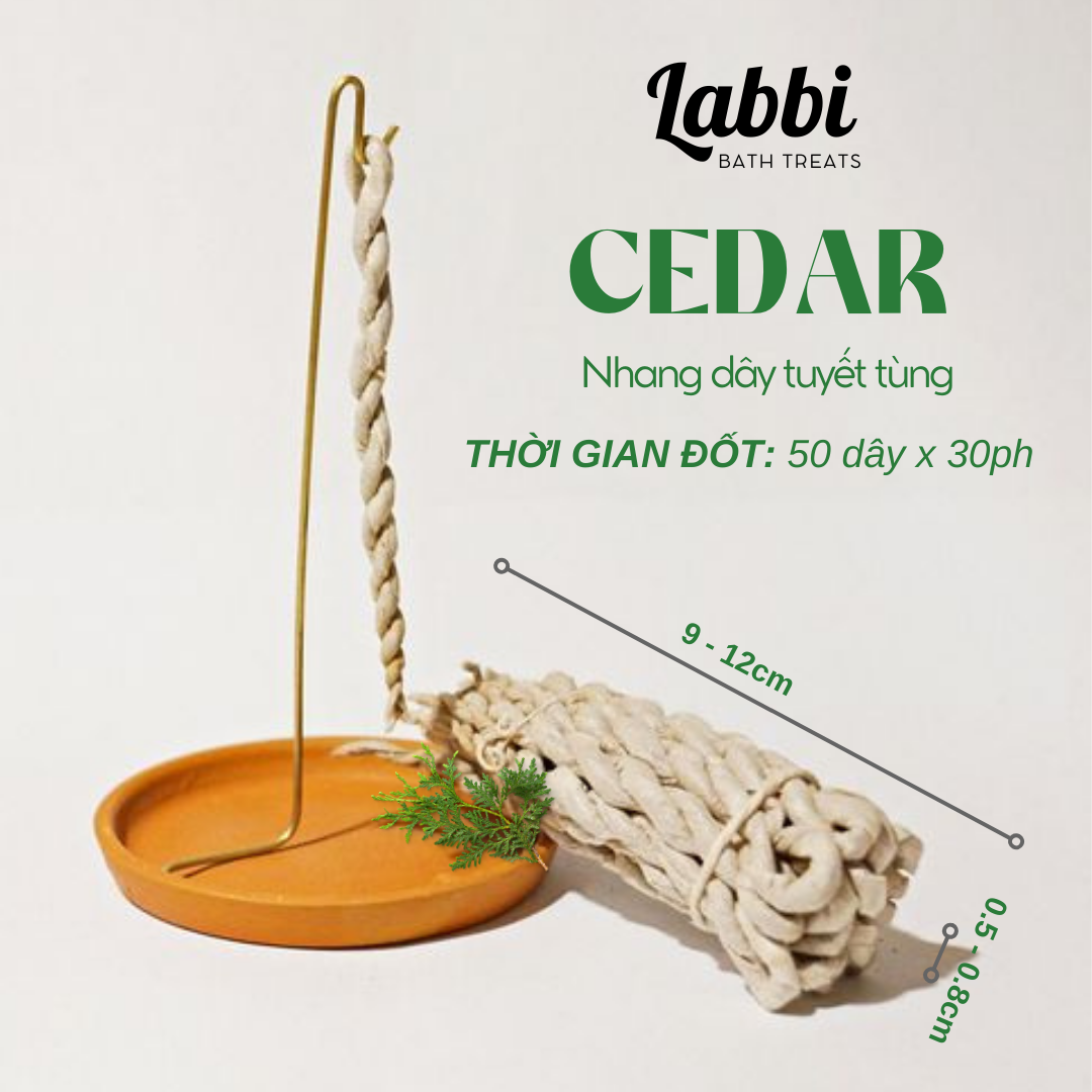 Nhang dây tuyết tùng CEDAR [Labbi] Rope Incense