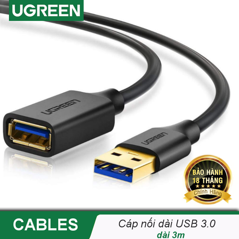 Cáp usb nối dài 3.0 dài 3m ugreen ug-30127 cao cấp