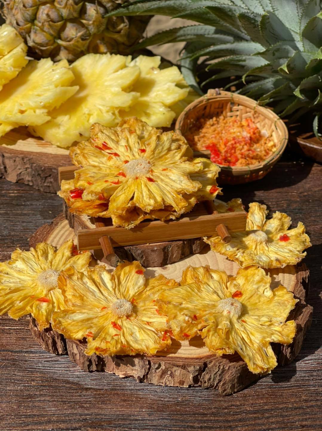 1 Kg Thơm sấy muối ớt không đường Thơm ngon-tết-bánh mứt tết- trái cây sấy