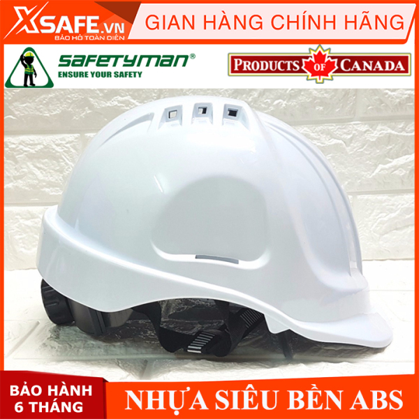 top Mũ Bảo Hộ Safetyman GM16 - Nón bảo hộ lao động thời trang nhựa ABS siêu cứng nút vặn điều chỉnh độ rộng[CHÍNH HÃNG][XSAFE]