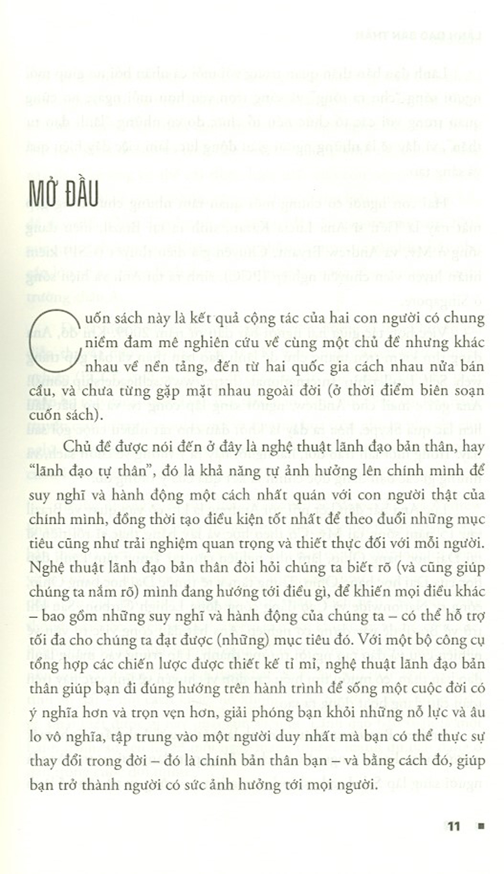 Lãnh Đạo Bản Thân